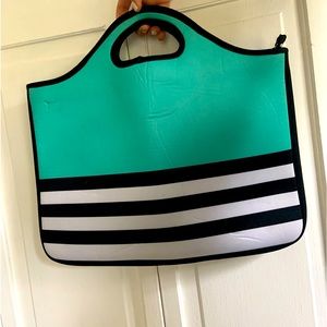 Blue & Black stripped computer bag